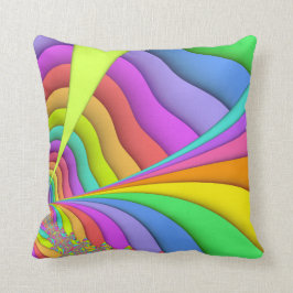 Cojín decorativo en colores pastel del fractal del