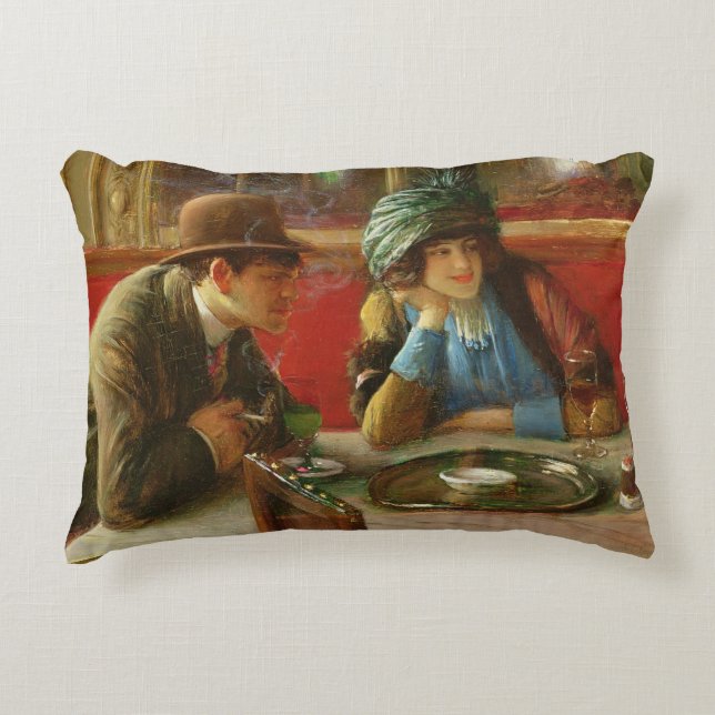 Cojín Decorativo En el café (Anverso)