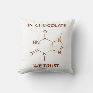 Cojín Decorativo En el chocolate confiamos en la Molécula de la teo