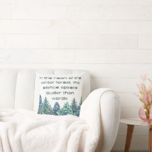 Cojín Decorativo En El Corazón Del Bosque De Invierno