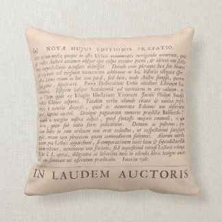 Cojín Decorativo En elogio a los textos del latín de la antigüedad