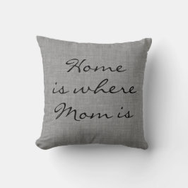 Cojín Decorativo En la casa rustica de Burlap Gris se encuentra la 