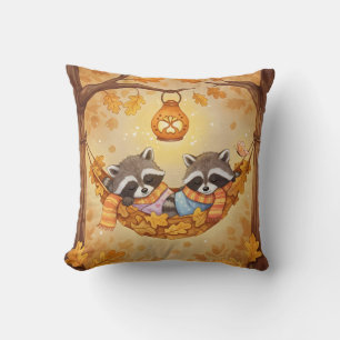 Cojín Decorativo En la Hamaca, Raccoons