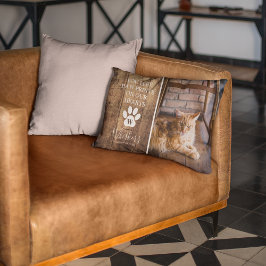 Cojín Decorativo En la memoria amorosa perro/gato foto y cita a un