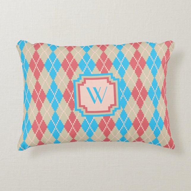 Cojín Decorativo En la playa de Argyle Accent Pillow (Anverso)
