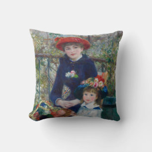 Cojín Decorativo En la Terraza, Retrato Impresionista, Renoir