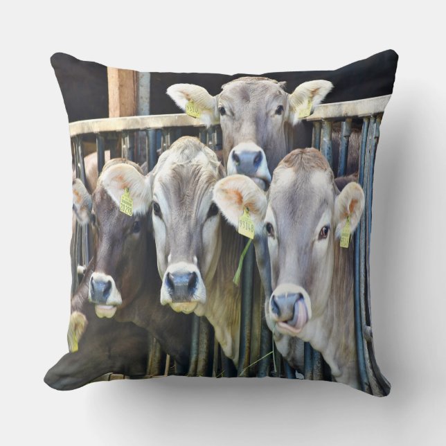 Cojín Decorativo En Las Vacas De La Granja (Anverso)
