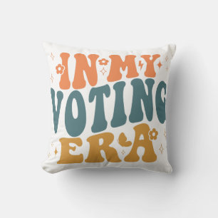Cojín Decorativo En mi era de votación, una onda retro