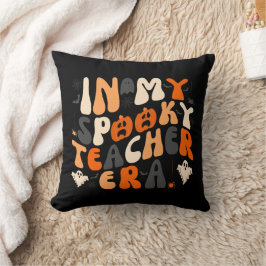 Cojín Decorativo En mi espeluznante Halloween de la era del profeso