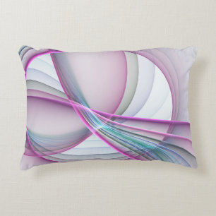 Cojín Decorativo En movimiento, arte fractal colorido abstracto mod