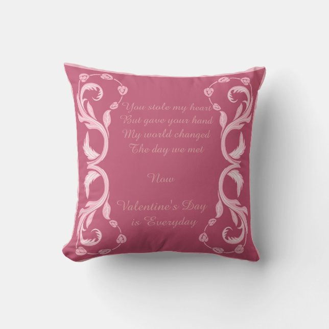Cojín Decorativo En rosa reversible (Anverso)