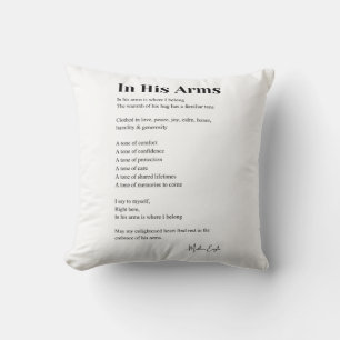 Cojín Decorativo En su decoración de poesía en los brazos