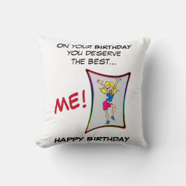 Cojín Decorativo En tu cumpleaños te mereces lo mejor, cumpleaños