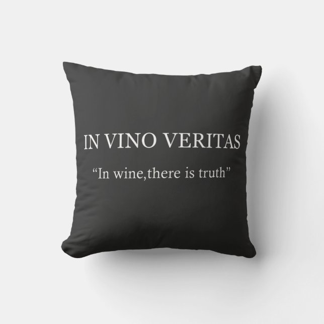 Cojín Decorativo En vino veritas (Anverso)