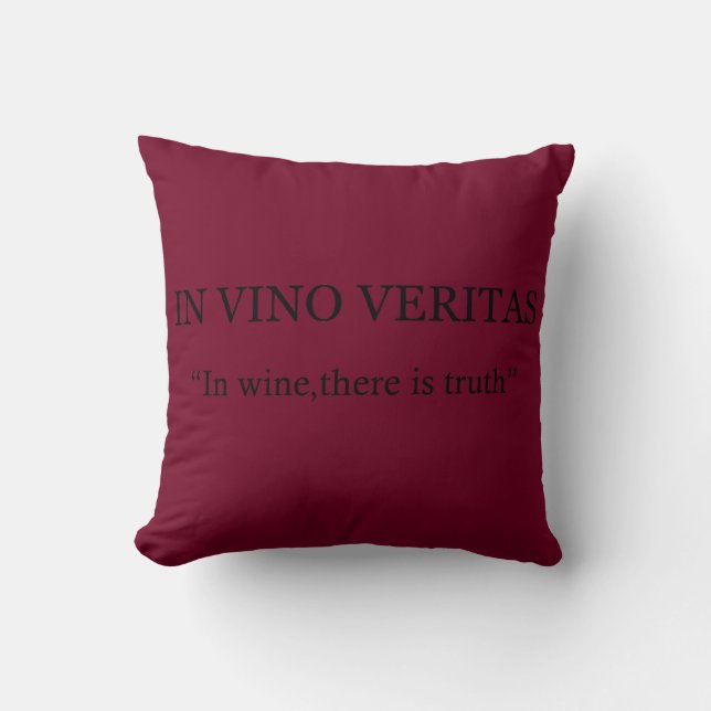 Cojín Decorativo En vino veritas (Anverso)