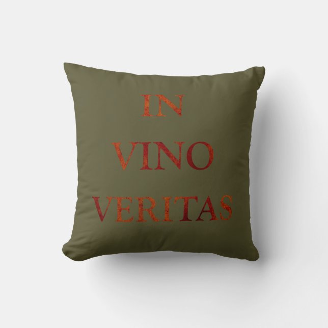 Cojín Decorativo En vino veritas (Anverso)