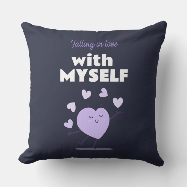 Cojín Decorativo Enamorándose de mí mismo (Anverso)
