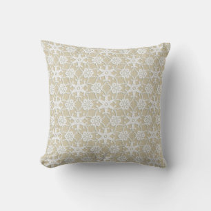 Cojín Decorativo Encaje antiguo - blanco y beige