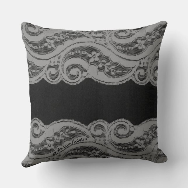 Cojín Decorativo Encaje, cordón, lazo, del cordón,  (Reverso )