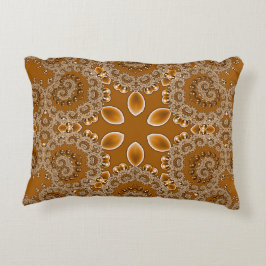 Cojín Decorativo Encaje Fractal de Caramelo