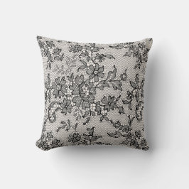 Cojín Decorativo Encaje negro