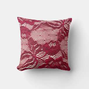 Cojín Decorativo Encaje rojo: tela de jacquard elástica.