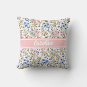 Cojín Decorativo Encantador acento de cottage de flores silvestres