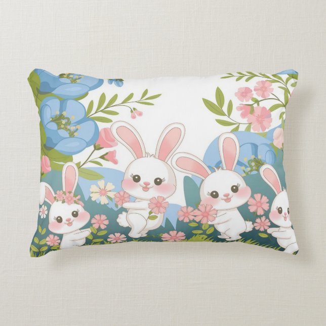 Cojín Decorativo Encantador diseño de la celebración de Pascua (Anverso)