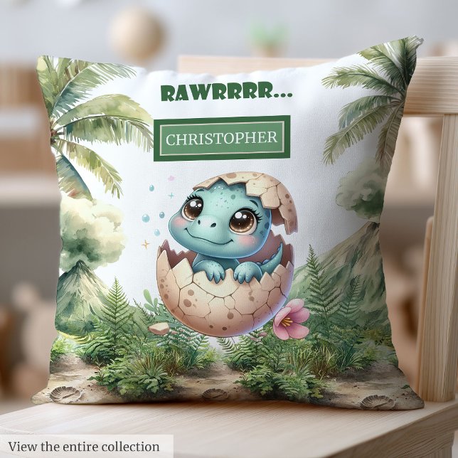 Cojín Decorativo Encantador Hatching Pronto Baby Dinosaur Baby Pill (Charming Hatching Soon Baby Dinosaur Baby Pillow Set)