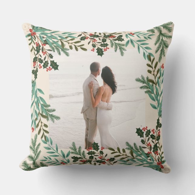 Cojín Decorativo Encantador Navidad Clásico Elegante (Anverso)