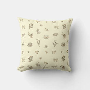 Cojín Decorativo Encantador patrón estético beige vintage de Cottag