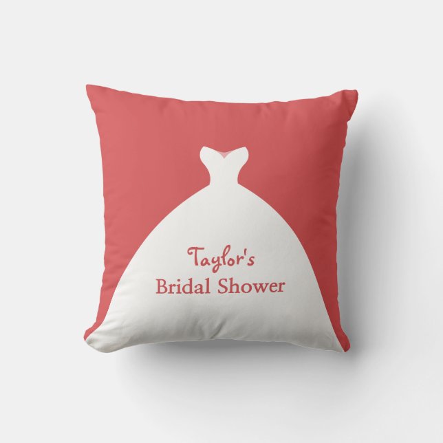 Cojín Decorativo Encantadora ducha de novia personalizada (Anverso)