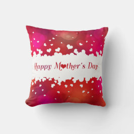 Cojín Decorativo Encantadores corazones felices del día de la madre