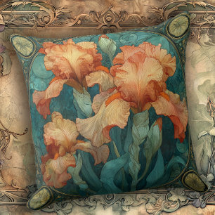 Cojín Decorativo Encantamiento de Iris Art Nouveau