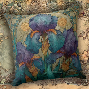 Cojín Decorativo Encantamiento de Iris Art Nouveau