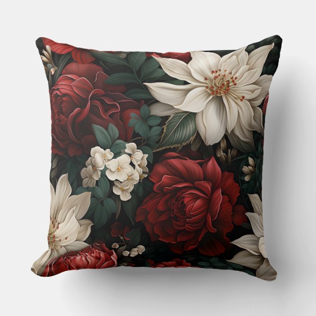 Cojín Decorativo Encanto de vacaciones nocturnas Botánico (Anverso)