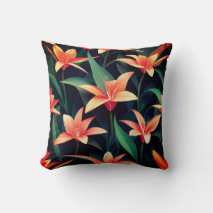 Cojín Decorativo Encanto floral minimalista patrón continuo