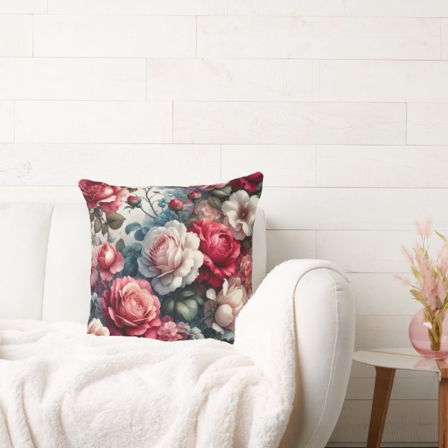 Cojín Decorativo Encanto Floral Rosa Atemporal (Sofá)