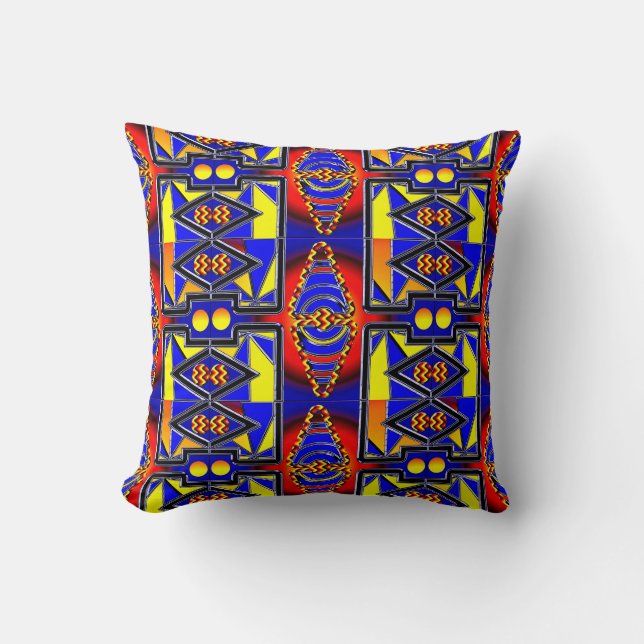 Cojín Decorativo Encanto geométrico moderno: (Anverso)