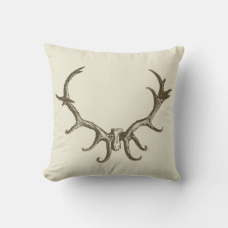 Cojín Decorativo Encanto retro de ciervo de caza masculino Antler S