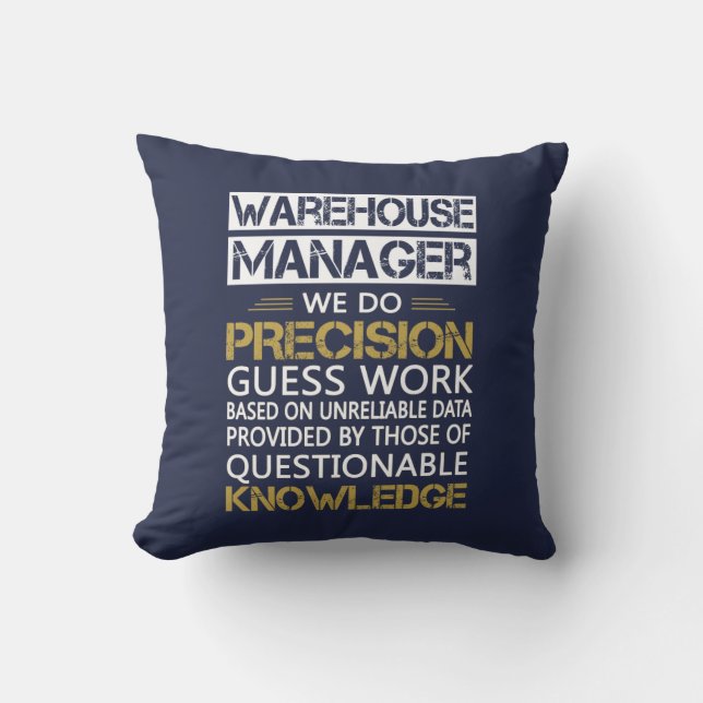 COJÍN DECORATIVO ENCARGADO DE WAREHOUSE (Anverso)