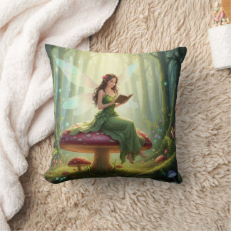 Cojín Decorativo Enchanted Day Fairy Reading a Book