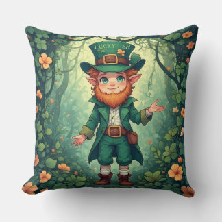 Cojín Decorativo Enchanted Forest Leprechaun Luckyish Nursery Decor