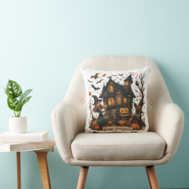Cojín Decorativo Enchanted Haunted House Halloween