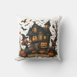 Cojín Decorativo Enchanted Haunted House Halloween
