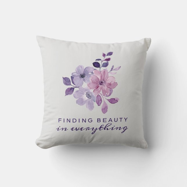 Cojín Decorativo Encontrar belleza en todo (Anverso)
