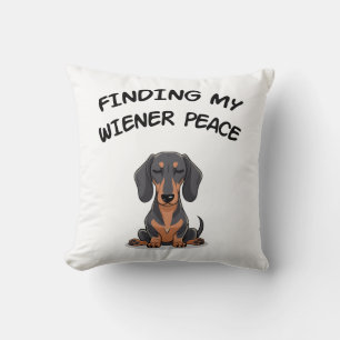 Cojín Decorativo Encontrar mi regalo Dachshund de Wiener Peace