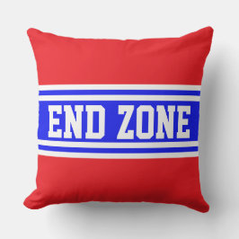 Cojín Decorativo END ZONE Bright Red White Blue Racing Stripes
