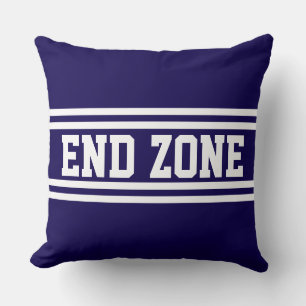 Cojín Decorativo END ZONE Diversión Azul Marino Deportivo Blanco Ra