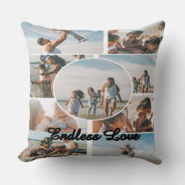 Cojín Decorativo Endless Love Custom Family Collage Throw Pillow